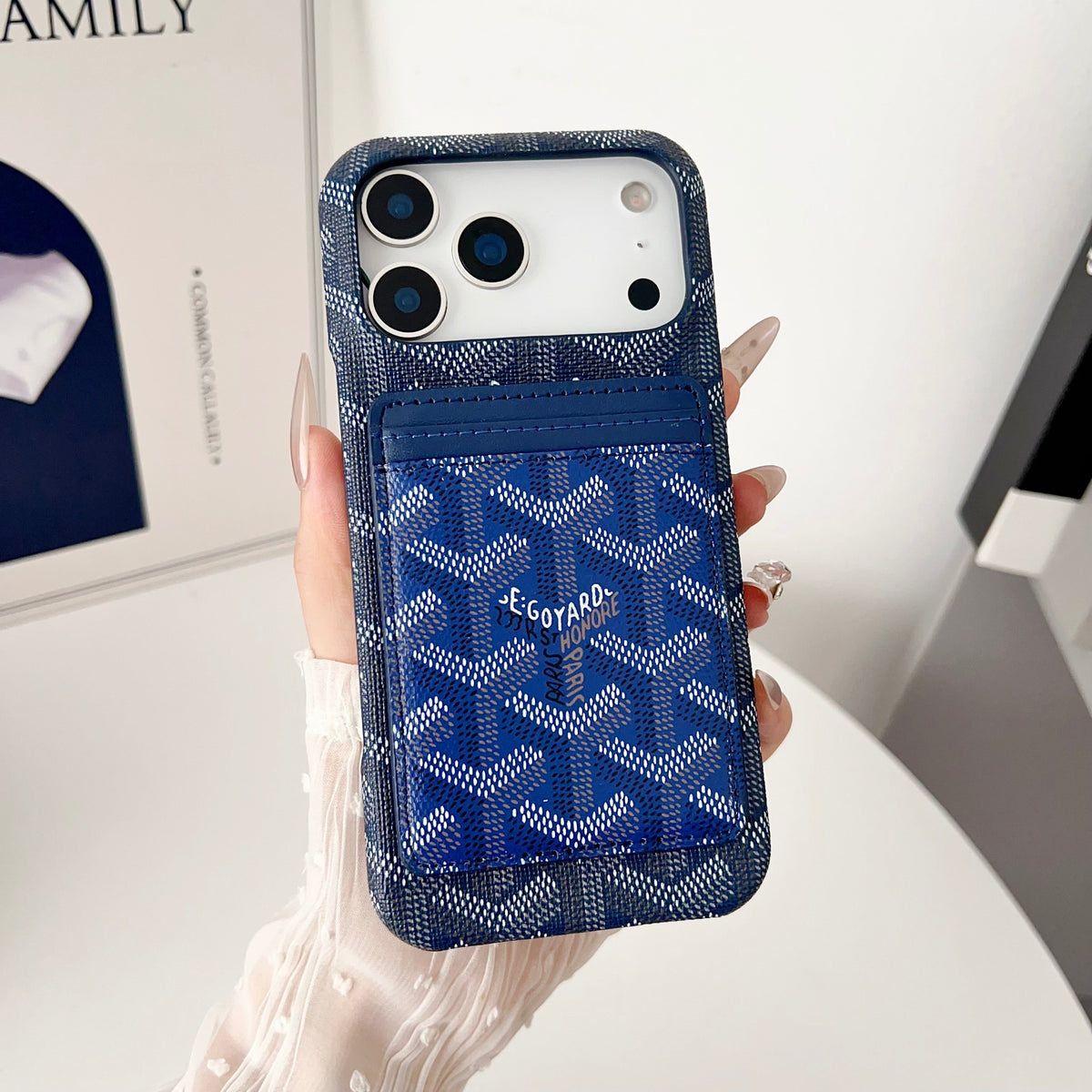 Goyard iPhone 14 Pro Max – Slim Clear Phone Case