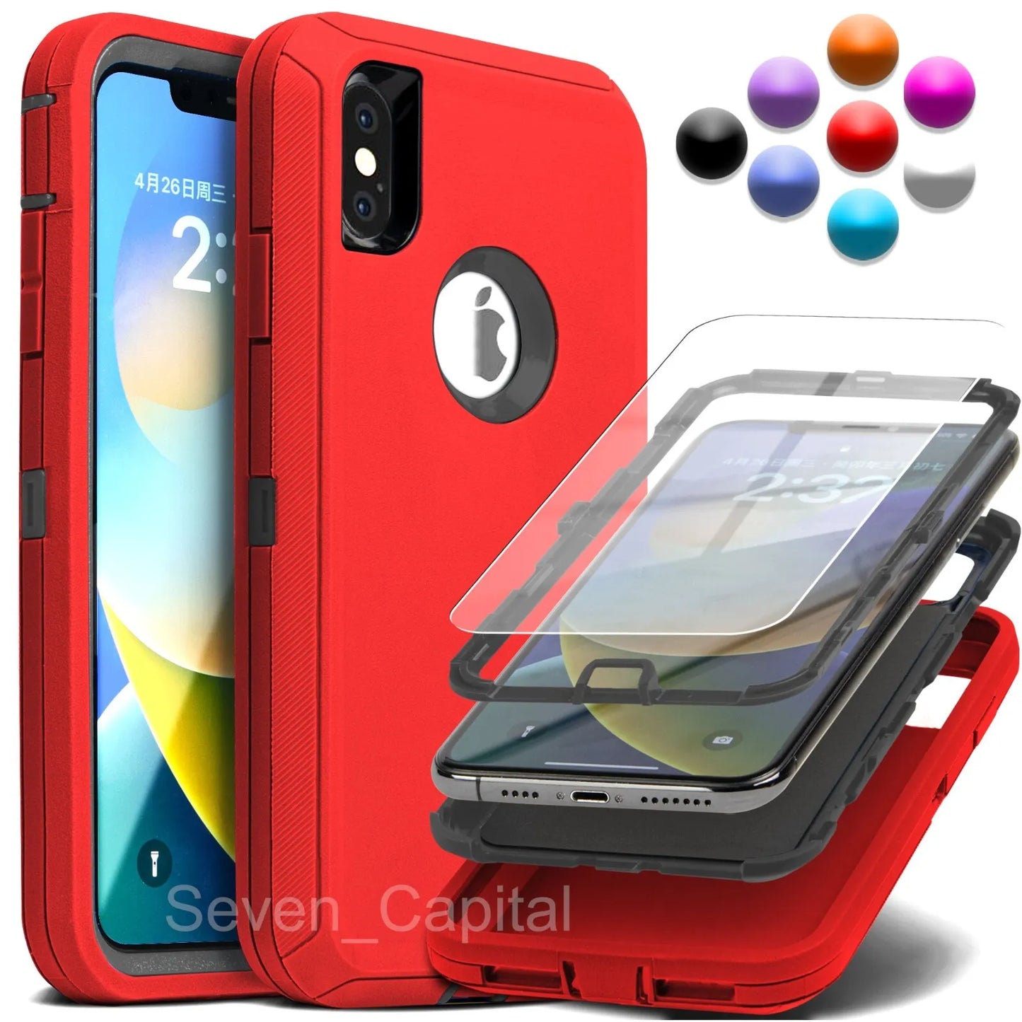 For Apple iPhone 12 Shockproof Protective Rugged Hard Cover Case