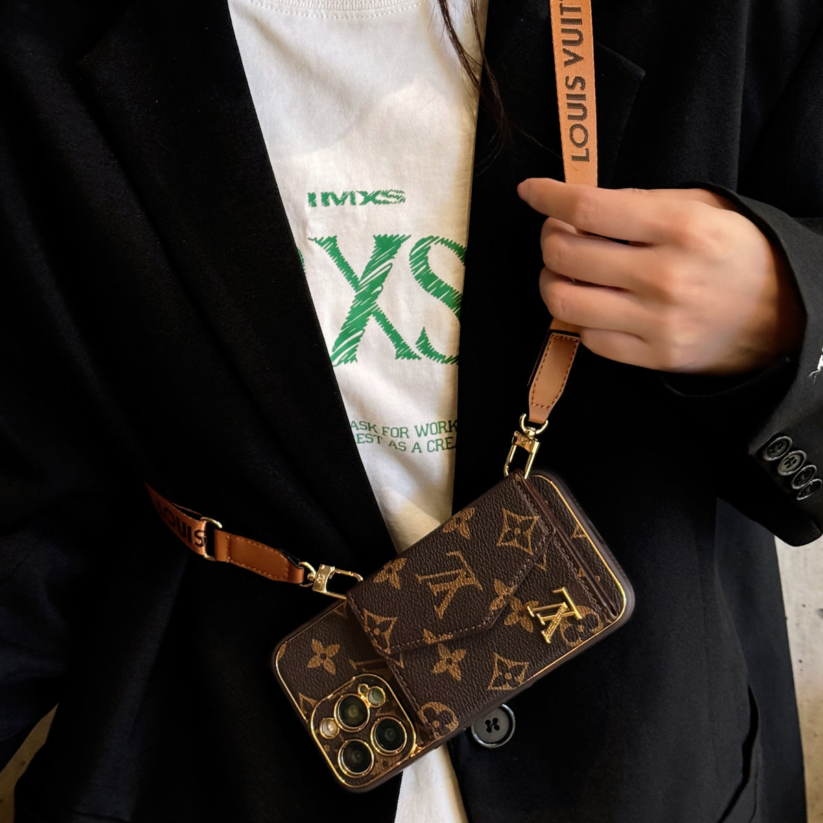 Louis Vuitton iPhone 13 case – luxury leather slim LV monogram designer phone cover