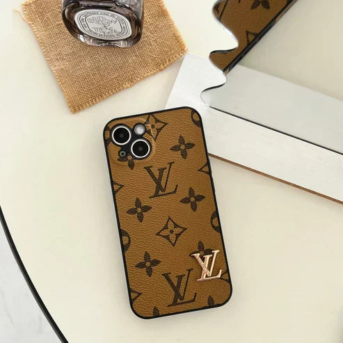 Louis Vuitton iPhone 13 case – monogram leather slim LV monogram designer phone cover
