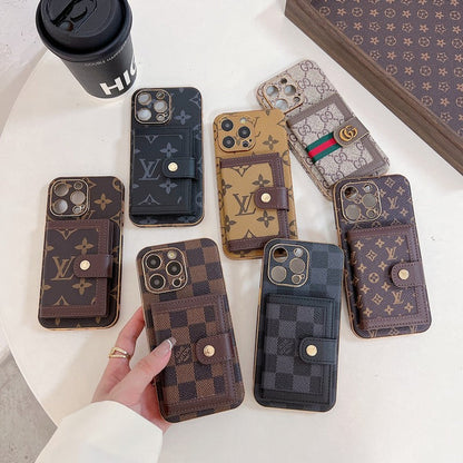 Louis Vuitton iPhone 14 case – luxury leather slim LV monogram designer phone cover
