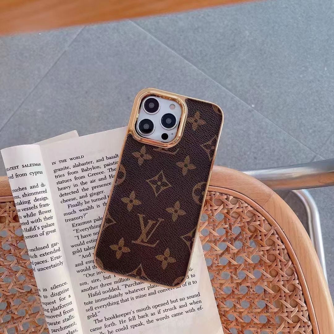 Louis Vuitton iPhone 14 case – luxury premium leather LV monogram designer phone cover