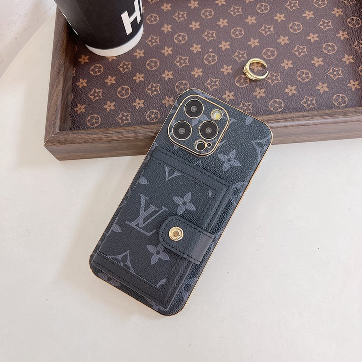 Louis Vuitton iPhone 14 case – luxury premium leather LV monogram designer phone cover
