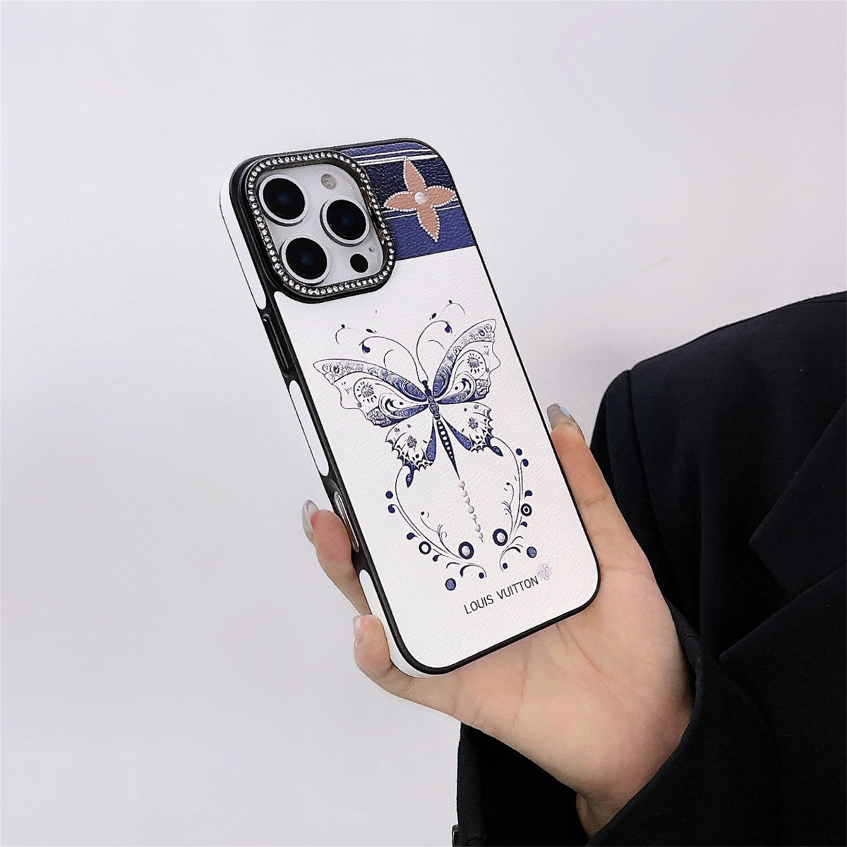 Louis Vuitton iPhone 14 case – monogram leather slim LV monogram designer phone cover