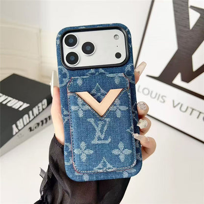 Louis Vuitton iPhone 16 case – monogram leather slim LV monogram designer phone cover