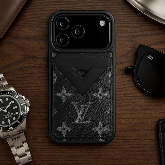 Louis Vuitton iPhone 17 Air case – strap leather slim LV monogram designer phone cover