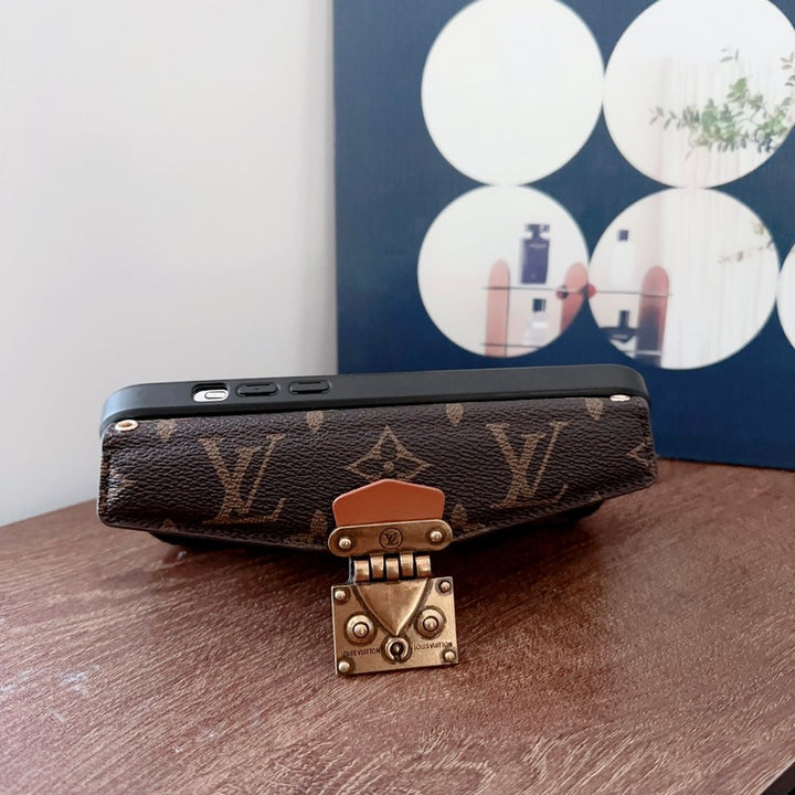 Louis Vuitton iPhone 17 case – card holder designer magsafe LV monogram designer phone cover