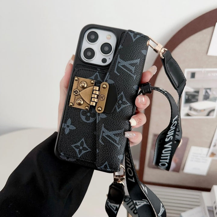 Louis Vuitton iPhone 17 case – card holder designer premium LV monogram designer phone cover