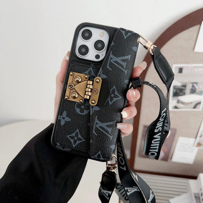 Louis Vuitton iPhone 17 case – card holder designer premium LV monogram designer phone cover