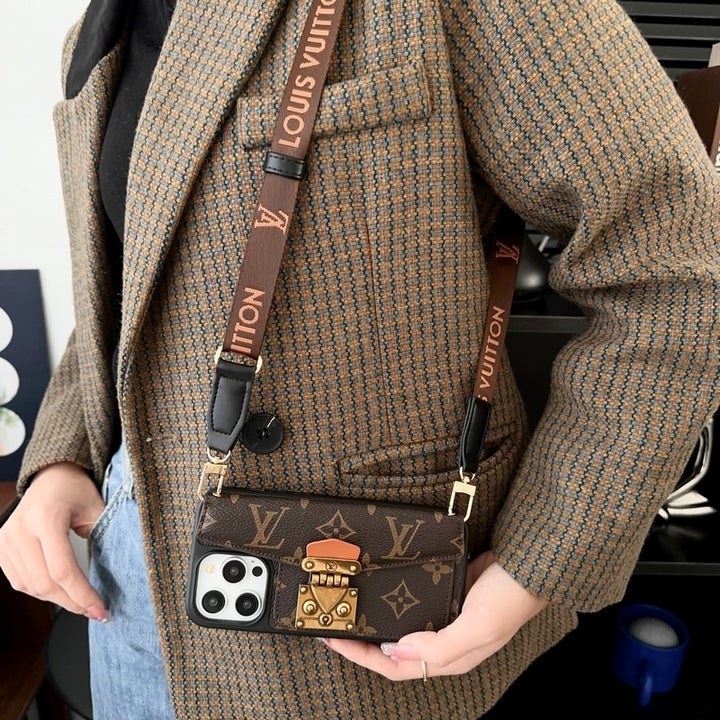 Louis Vuitton iPhone 17 case – card holder designer premium LV monogram designer phone cover
