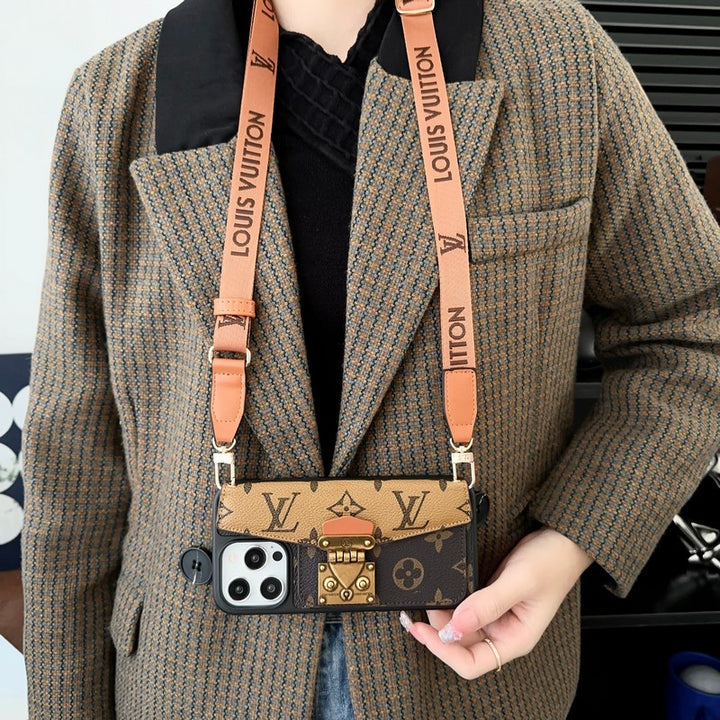 Louis Vuitton iPhone 17 case – card holder designer premium LV monogram designer phone cover