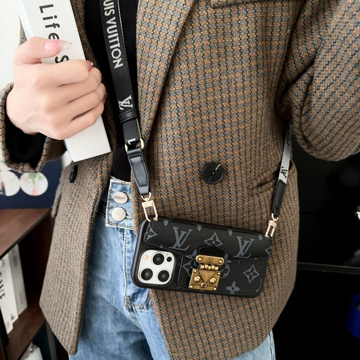 Louis Vuitton iPhone 17 case – card holder designer premium LV monogram designer phone cover