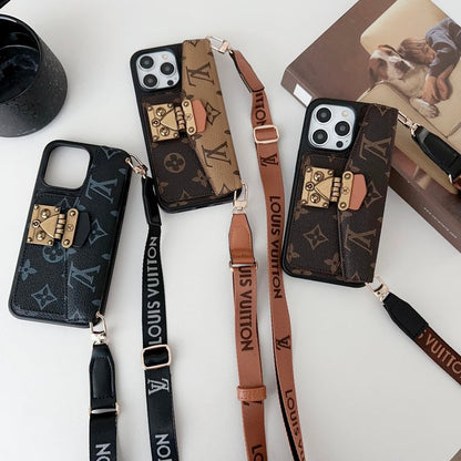 Louis Vuitton iPhone 17 case – card holder slim shockproof LV monogram designer phone cover