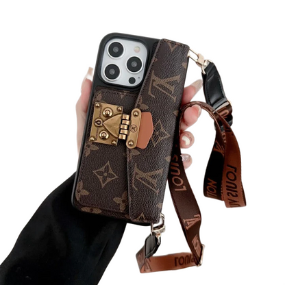 Louis Vuitton iPhone 17 case – card holder slim shockproof LV monogram designer phone cover