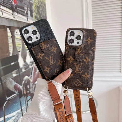 Louis Vuitton iPhone 17 Pro case – card holder magsafe shockproof LV monogram designer phone cover