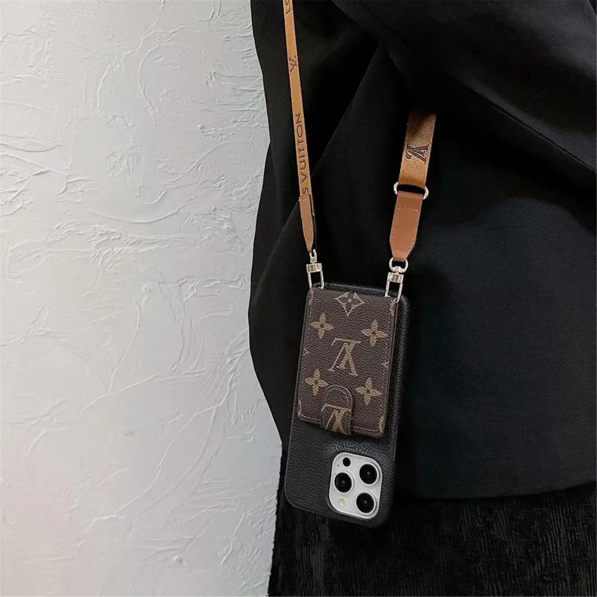 Louis Vuitton iPhone 17 Pro case – card holder slim shockproof LV monogram designer phone cover