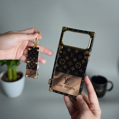 Louis Vuitton iPhone 17 Pro Max case – card holder premium leather LV monogram designer phone cover trunk