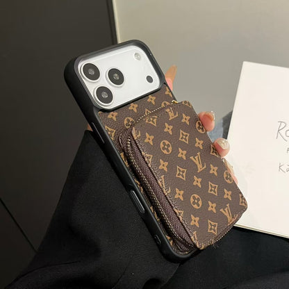 LV iPhone 17 Air case – card holder designer magsafe LV monogram designer phone cover
