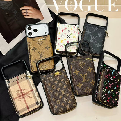 LV iPhone 17 Air case – card holder magsafe shockproof LV monogram designer phone cover