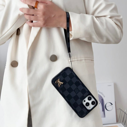LV iPhone 17 Air case – strap designer magsafe LV monogram designer phone cover