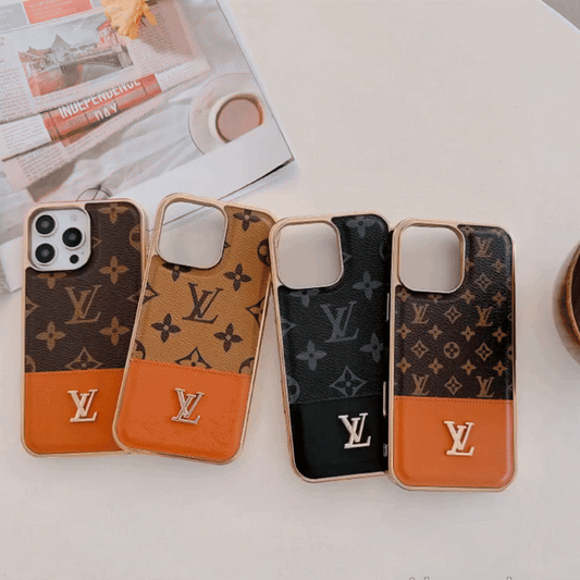 LV iPhone 17 Air case – strap premium leather LV monogram designer phone cover