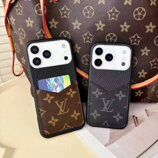 LV iPhone 17 case – card holder magsafe shockproof LV monogram designer phone cover