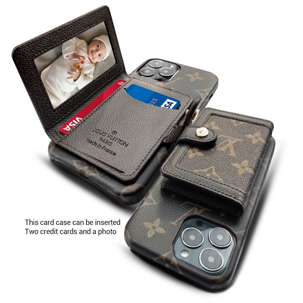 LV iPhone 17 case – card holder magsafe shockproof LV monogram designer phone cover