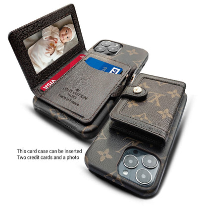 LV iPhone 17 case – card holder magsafe shockproof LV monogram designer phone cover