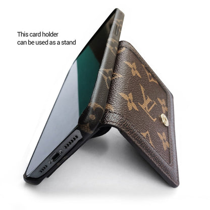 LV iPhone 17 case – card holder premium leather LV monogram designer phone cover