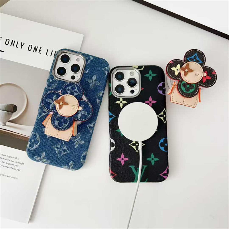 LV iPhone 17 Pro case – card holder leather slim LV monogram designer phone cover