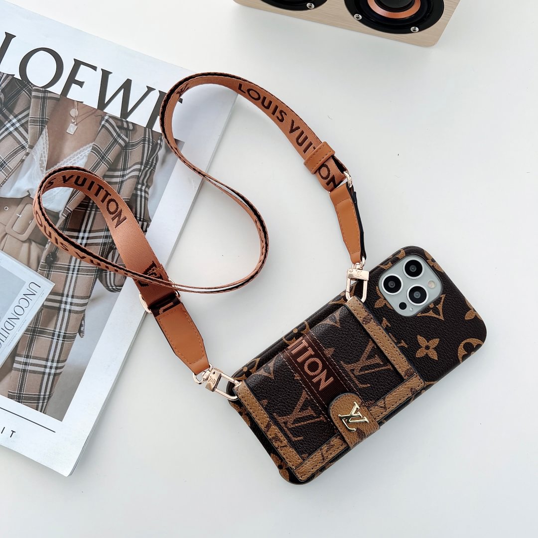 LV iPhone 17 Pro Max case – card holder designer magsafe LV monogram designer phone cover