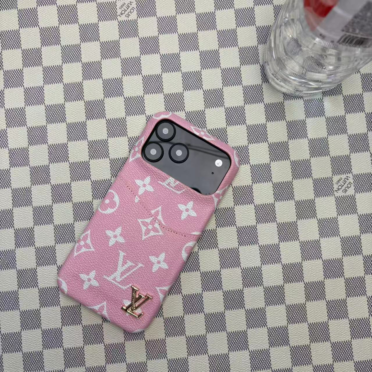 LV iPhone 17 Pro Max case – card holder designer magsafe LV monogram designer phone cover