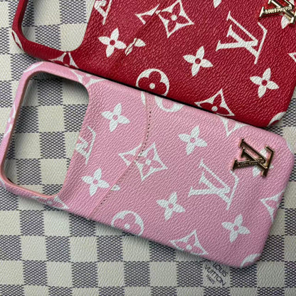 LV iPhone 17 Pro Max case – card holder designer magsafe LV monogram designer phone cover