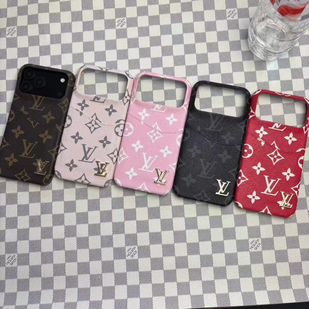 LV iPhone 17 Pro Max case – card holder magsafe shockproof LV monogram designer phone cover