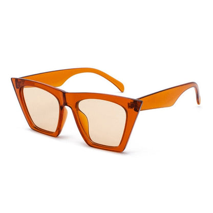 Designer new brand sunglasses Square glasses Personalized cat eyes Colorful sunglasses trend versatile sunglasses uv400 curtain Inspired