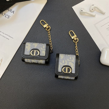 Fabric Dior luxury handle leather Apple AirPods case